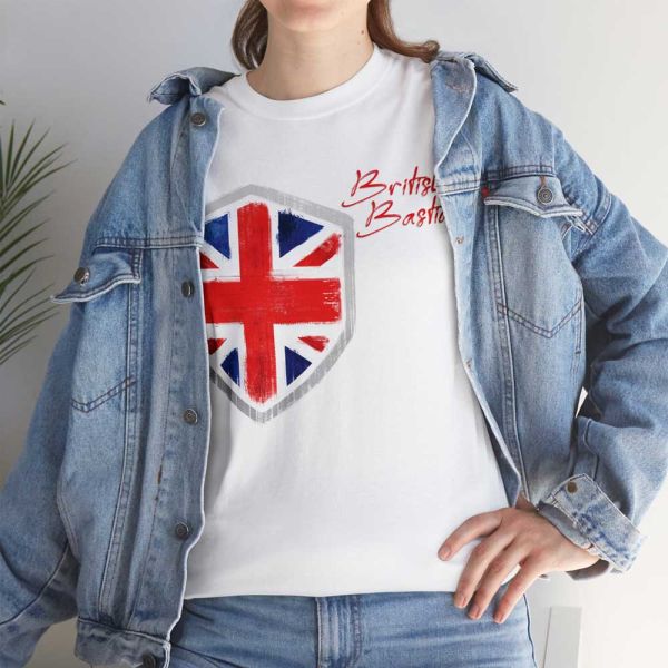 female union jack tshirt pose